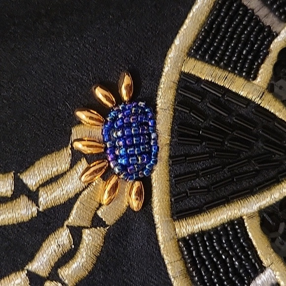 Adam Douglas Adrianna Papell Beaded Bk Jacket/Blazer sz 8 VTG - Picture 5 of 12